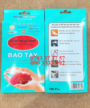 Găng Tay Nilon Xốp – Hộp 100 cái