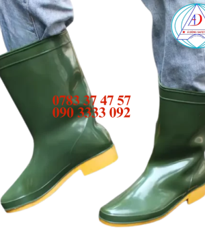 Ủng Cao Su Rêu Đế Vàng TGP 015